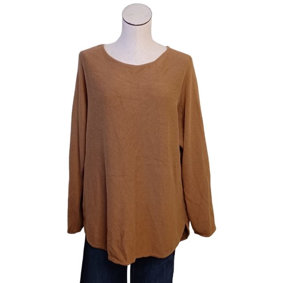 MICHAEL KORS • size XL sweater light brown long sleeve Winter tight knit women's - Picture 1 of 9